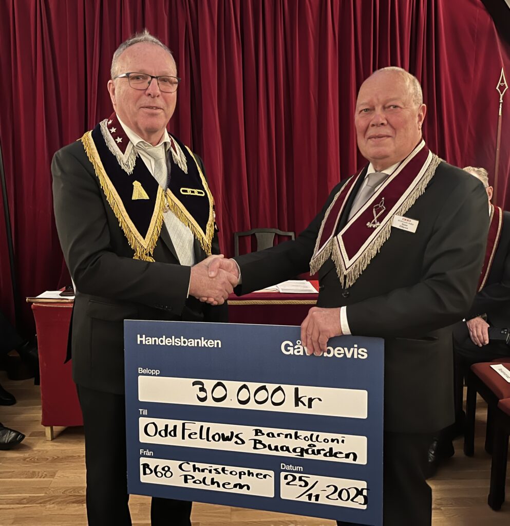 Generös gåva från B68 till Buagårdens solcellsprojekt